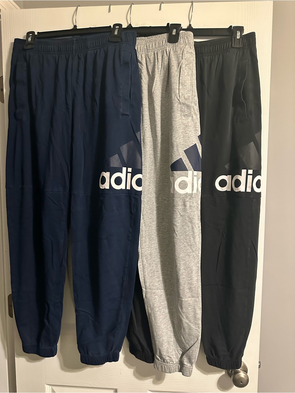 adidas Men's Trio Joggers - Navy, Gray, Black